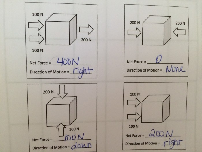 Calculating net force worksheet with answers