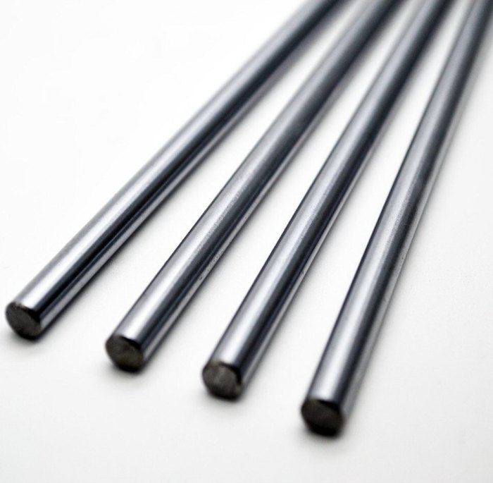 Chrome plated steel shafts should be used