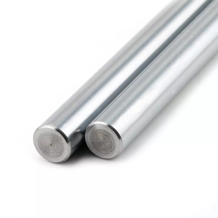 Chrome plated steel shafts should be used