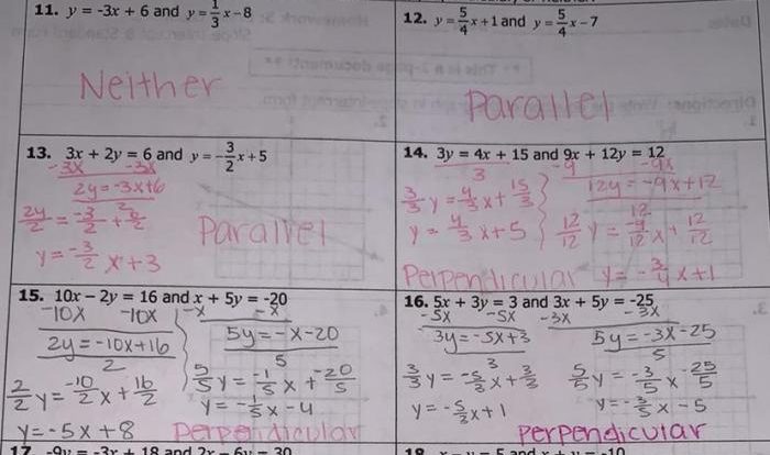 Unit 3 study guide parallel and perpendicular lines