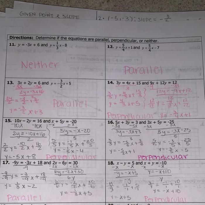 Unit 3 study guide parallel and perpendicular lines