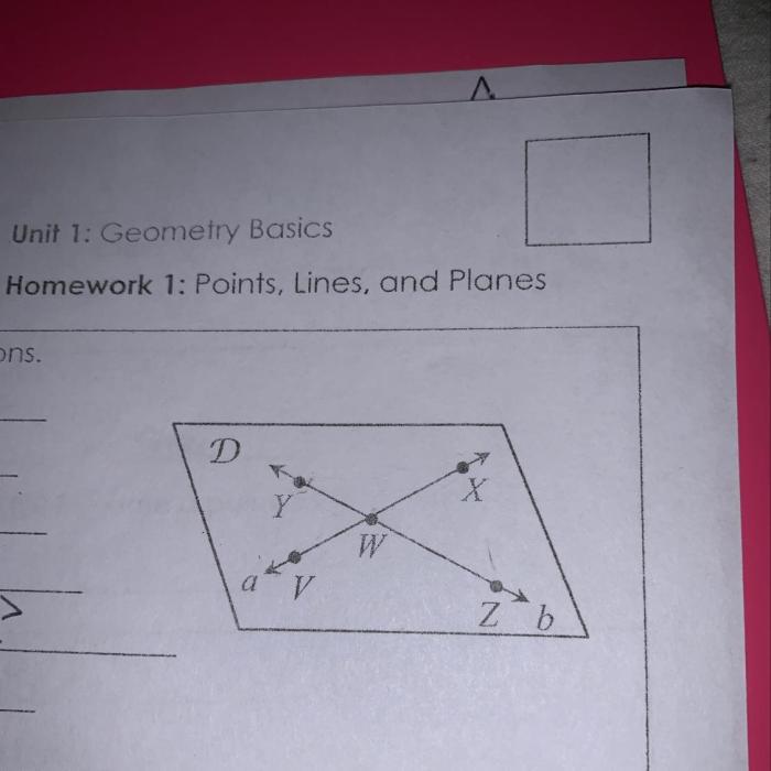 Points lines and planes worksheet answers unit 1 lesson 1