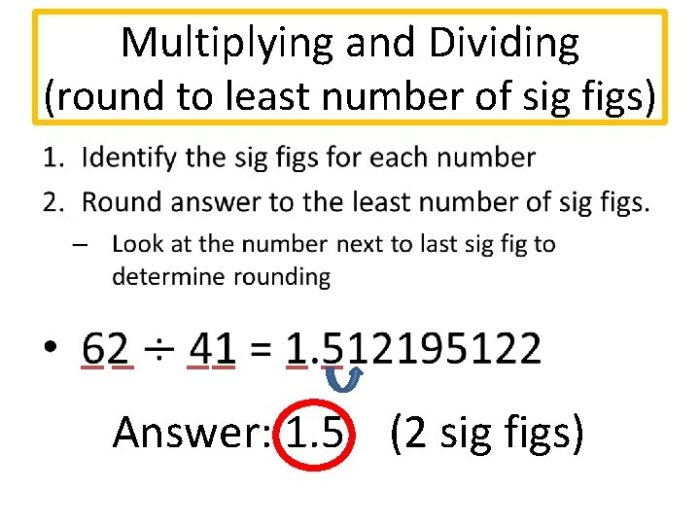 Multiplying and dividing sig figs worksheet